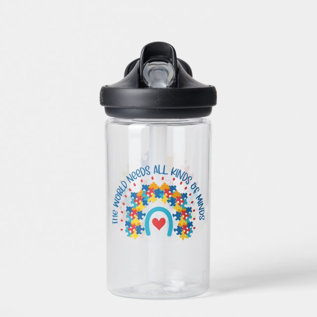 Autism-Kids Water Bottle (14 oz) (Front)