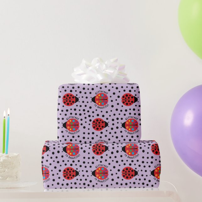 Autism Ladybug Special Needs Teacher Appreciation Wrapping Paper (Party Gifts)