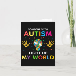 Autism Light Up My World Autistic Mental Health Aw Card