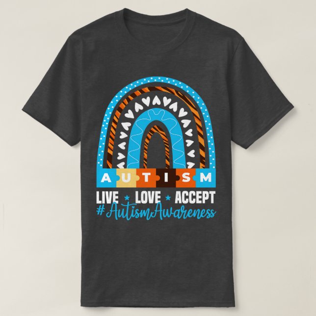 autism live love accept  T-Shirt (Design Front)