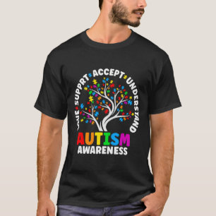 Autism Love Accept Support Autistic Autism Awarene T-Shirt