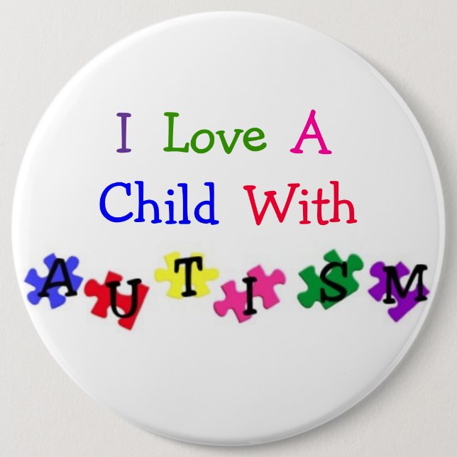"Autism Love" Button (Front)