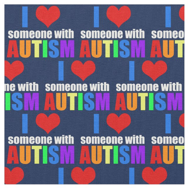 Autism Love Fabric (Close Up)
