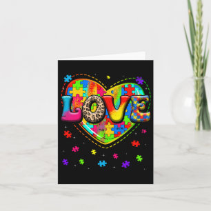 Autism Love Heart Autism Awareness Month For Men W Card