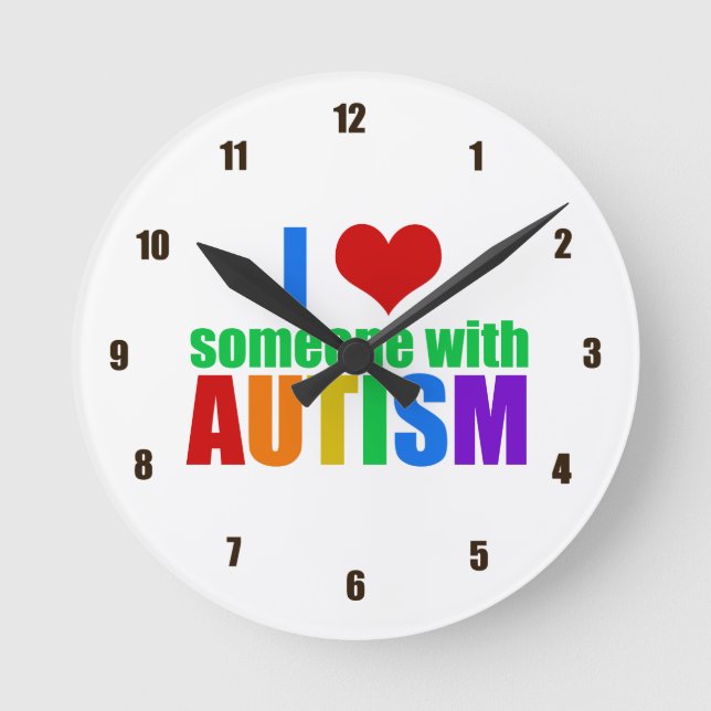 Autism Love Round Clock (Front)