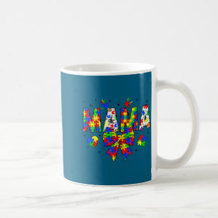Autism mama autism awareness day coquette bow coffee mug