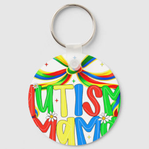 Autism Mama Awareness Bow Mother'S Da Key Ring
