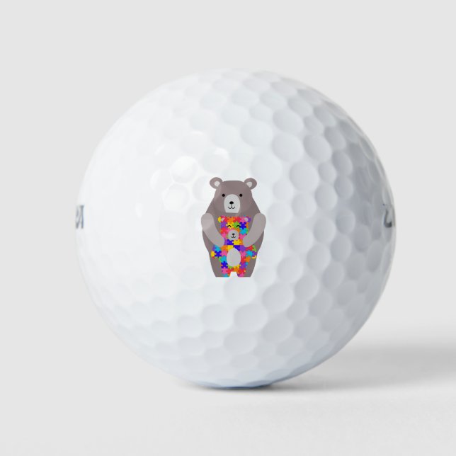 autism mama bear golf balls (Front)