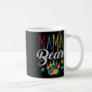 Autism Mama Bear Puzzle Piece Child Grunge Autisti Coffee Mug
