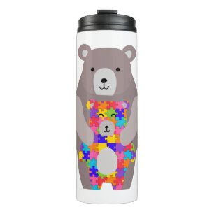 autism mama bear thermal tumbler