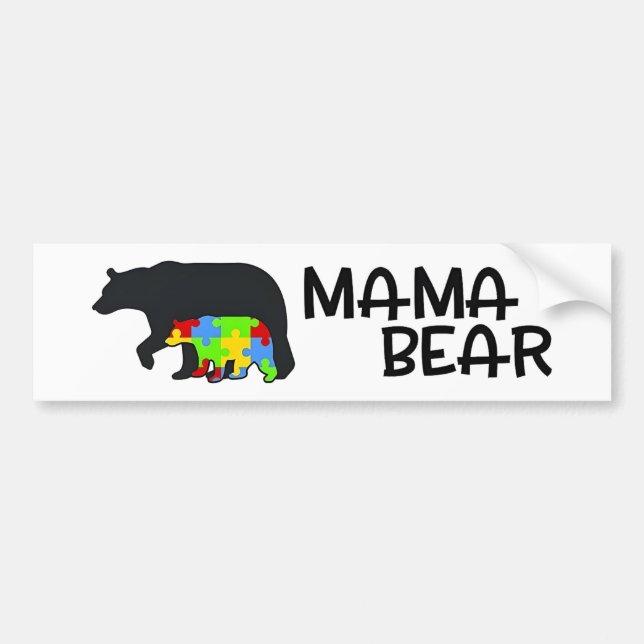 Autism Mama Bear Vinyl Decal Sticker - Car Truck V (Front)