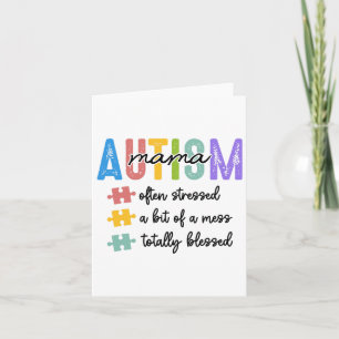 Autism Mama Definition Mum Often Stressed A Bit Of Card