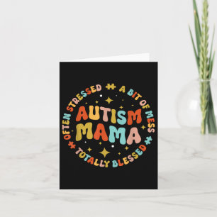 Autism Mama Groovy Autism Awareness Inspirational Card