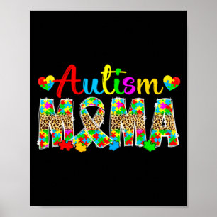 Autism Mama Leopard Autism Awareness Month Autism Poster
