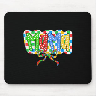 Autism Mama Mum Coquette Bow Autism Awareness Auti Mouse Pad