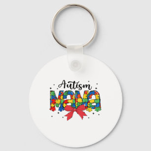 Autism Mama - Puzzle Piece Mum Support Key Ring