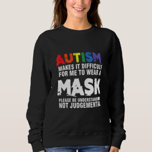 Autism Mask Tolerance Autistic Awareness Ribbon Pu Sweatshirt