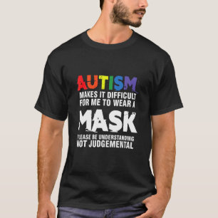 Autism Mask Tolerance Autistic Awareness Ribbon Pu T-Shirt