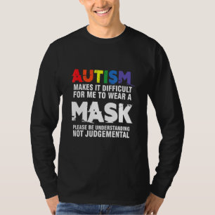 Autism Mask Tolerance Autistic Awareness Ribbon Pu T-Shirt