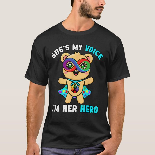 Autism Matching Costume For Mom & Daughter Hero Fo T-Shirt (Front)