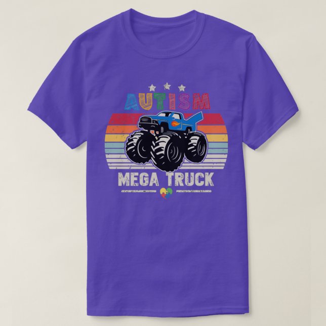 Autism Mega Truck 21 T-Shirt (Design Front)
