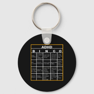 Autism Mental Health Awareness Day Adhd Bingo Fun Key Ring