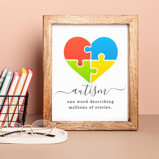 Autism Millions of Stories Heart Puzzle Poster (Autism Millions of Stories Heart Puzzle Poster)