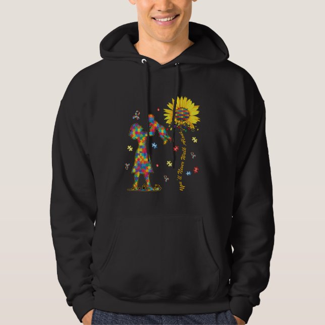 Autism Mom And Son Autism Awareness Puzzle Piece S Hoodie (Front)