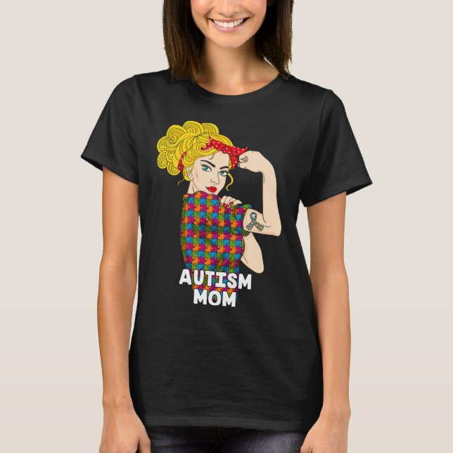 Autism Mom Autism Awareness Kindness Support Autis T-Shirt (Front)