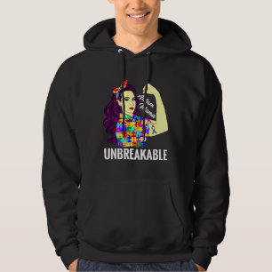 Autism Mom Awareness Puzzle Ribbon For Women Mama Hoodie