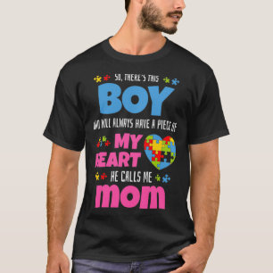 Autism Mom He Has My Heart Autistic Son Pullover 