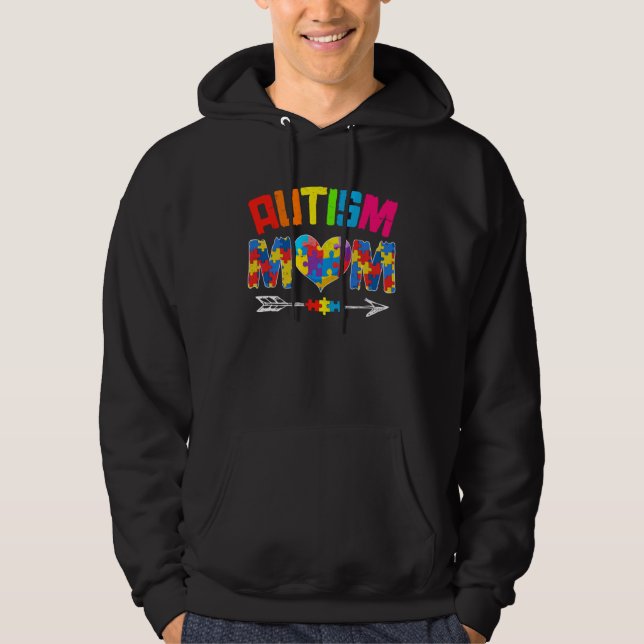 Autism Mom Mother s Day Women Autism Awareness Mon Hoodie (Front)
