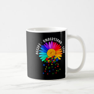 Autism Mom Support Floral Autism Awareness Daisy F Coffee Mug