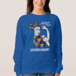 Autism Mom Unbreakable Autism Awareness  Sweatshirt<br><div class="desc">Autism Mom Unbreakable Autism Awareness Gift. Perfect gift for your dad,  mom,  papa,  men,  women,  friend and family members on Thanksgiving Day,  Christmas Day,  Mothers Day,  Fathers Day,  4th of July,  1776 Independent day,  Veterans Day,  Halloween Day,  Patrick's Day</div>