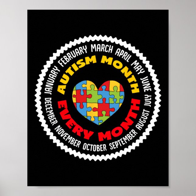 Autism Month Every Month Disabilities  Poster (Front)