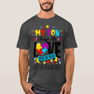 Autism mother father son 3 T-Shirt
