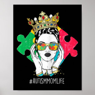 Autism Mother Mum Puzzle Autistic Heart Ribbon Tol Poster