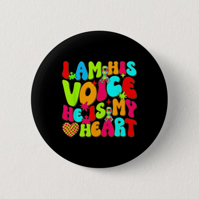 Autism Mum  6 Cm Round Badge (Front)