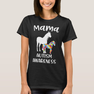 Autism Mum  Autism Horse Riding Mama Womens Autism T-Shirt