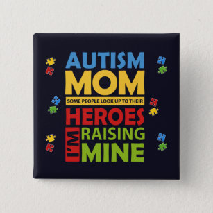 Autism Mum Awareness Campaign 15 Cm Square Badge