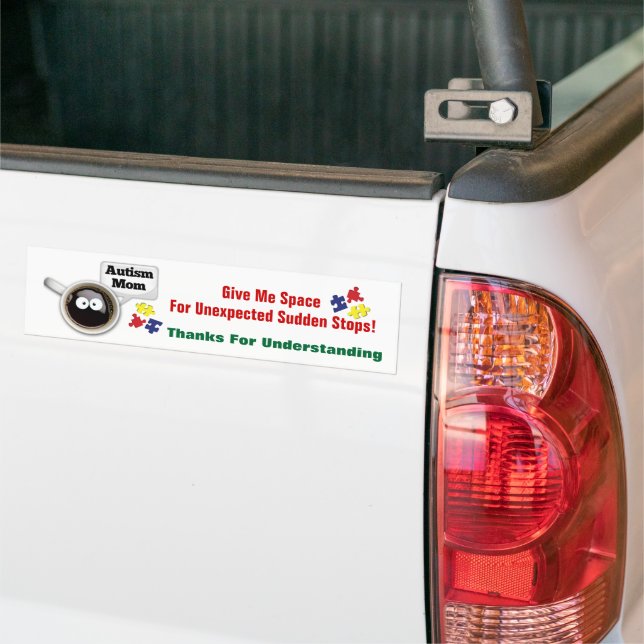 Autism Mum Bumper Sticker (On Truck)