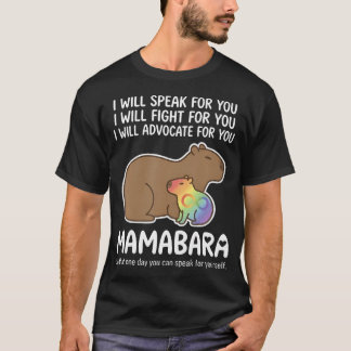 Autism Mum Capybara Mamabara Neurodiversity T-Shirt