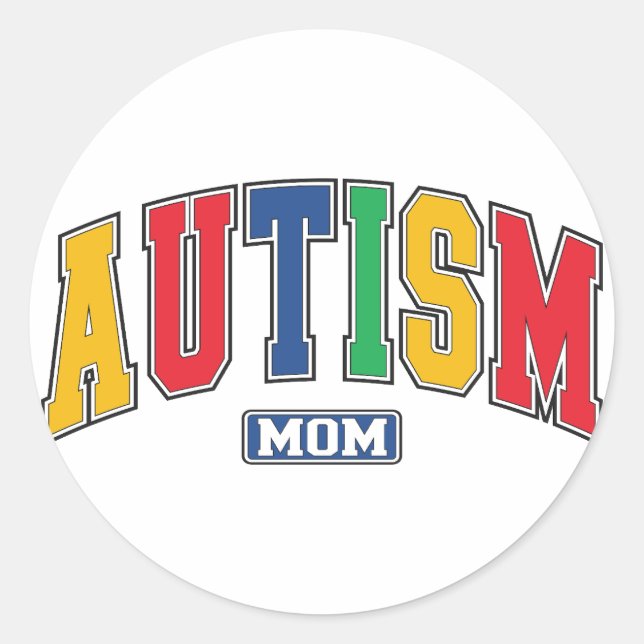 Autism Mum Classic Round Sticker (Front)