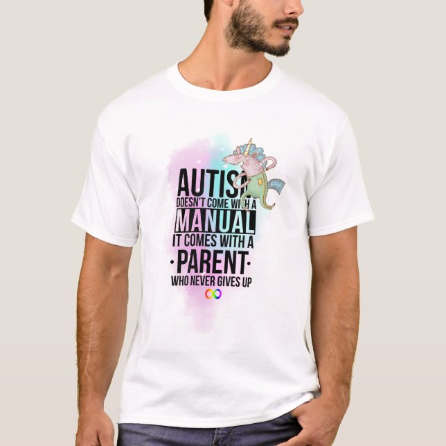 Autism Mum Dad Parent Slogan - Neurodiversity T-Shirt (Front)