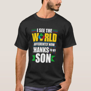 Autism Mum Dad Parents World Differently Kids Auti T-Shirt