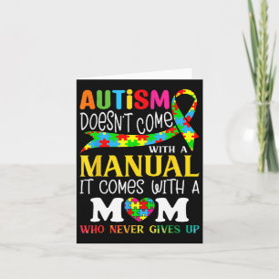 Autism Mum Doesn't Come With A Manual Women Autism Card