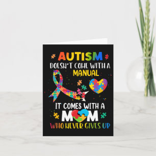 Autism Mum Doesn't Come With A Manual Women Autism Card