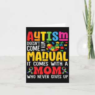 Autism Mum Doesn't Come With A Manual Women Autism Card