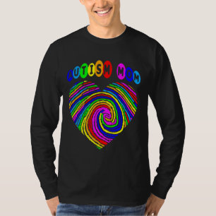 Autism Mum Fingerprint Autism Awareness T-Shirt