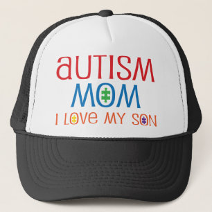 Autism Mum I Love My Son Trucker Hat